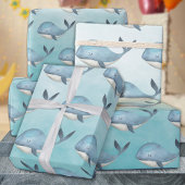 Blauwale unter dem karibischen Blauen Meer Geschenkpapier