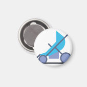 Blauwalze Magnet (Vorderseite/Rückseite)