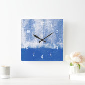 Blauwalzenuhr Quadratische Wanduhr (Zuhause)