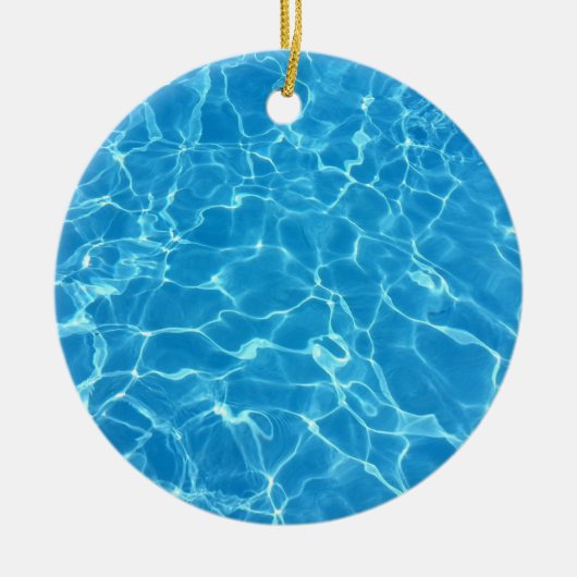 Blauwasserstruktur Keramik Ornament (Vorne)