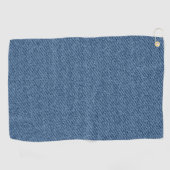Blauwe spijkerbroek stof, jeans denim textuur. golfhandtuch (Horizontal)