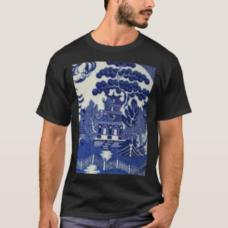 Blauweidenmuster Klassischer T - Shirt