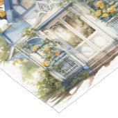 BLAUWEISE HÜTTE MIT GELBEN SCHALTFLÄCHEN GROßER TISCHLÄUFER (Ecke)