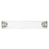 BLAUWEISE HÜTTE MIT GELBEN SCHALTFLÄCHEN GROßER TISCHLÄUFER (Horizontal)