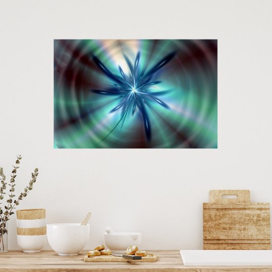 Blauweisheit Poster (Küche)