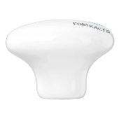 Blauweiß aquamarin, grüngestreifte, moderne Küsten Keramikknauf (Seitenansicht)