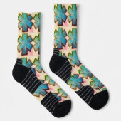 Blauweiß und pink "Star of Life" Ems Socken (Rechts)