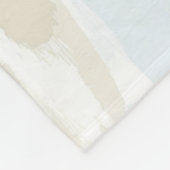 Blauweißcreme Abstrakt Fleecedecke (Ecke)