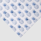 Blauweiße Ananas Seidenpapier (Ausschnitt)