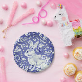 Blauweiße China Aussehen der Kaninchenblüten und B Pappteller (Party)