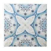 Blauweiße gestörte Stone-Look-Mosaik Fliese (Vorderseite)