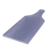 Blauweiße Gingham-CUTTING-PADDLE Schneidebrett (Ecke)