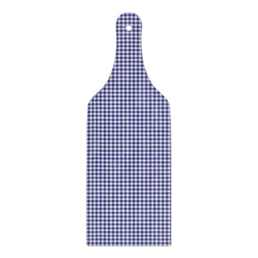 Blauweiße Gingham-CUTTING-PADDLE Schneidebrett (Vorderseite)