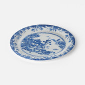 Blauweiße Imitate Porzellanströmung Chinoiserie We Pappteller (Schrägansicht)