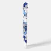 Blauweiße mit Monogramm Gürtelkugeln Case-Mate iPhone Hülle (Rückseite / Rechts)