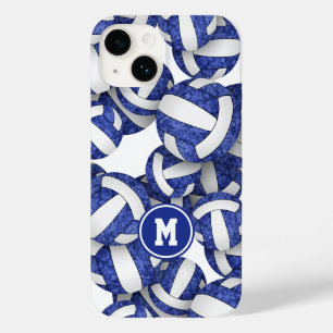 Blauweiße mit Monogramm Gürtelkugeln Case-Mate iPhone 14 Hülle