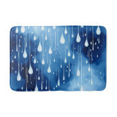 Blauweiße Natur Rindrops Muster Bath Mat Badematte (Vorderseite)