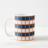 Blauweiße Orangen-Karos geprüft Kaffeetasse (Links)
