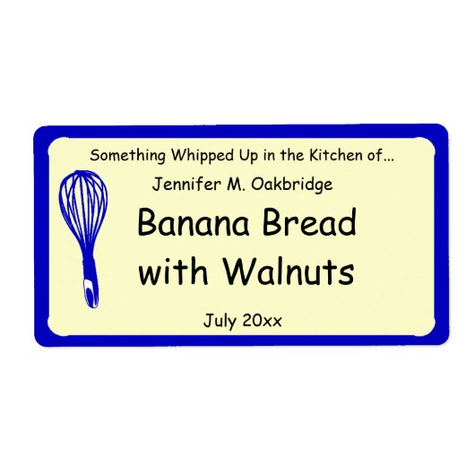 Blauweiße Personalisierte hausgemachte Lebensmitte (Vorne)