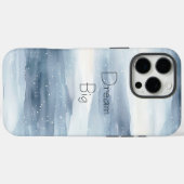 Blauweiße Schneeflocken Case-Mate iPhone Hülle (Rückseite (Horizontal))