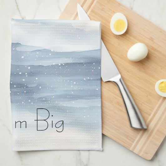 Blauweiße Schneeflocken Geschirrtuch (Viertel Falte)