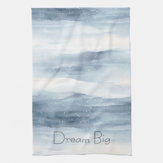 Blauweiße Schneeflocken Geschirrtuch (Vertikal)