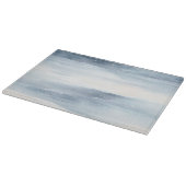 Blauweiße Schneeflocken Schneidebrett (Ecke)