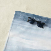 Blauweiße Schneeflocken Strandtuch (Beispiel)