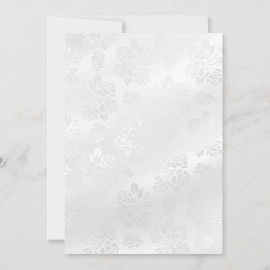 Blauweiße Spitzen-Cross-Taufe laden Einladung (Rückseite)