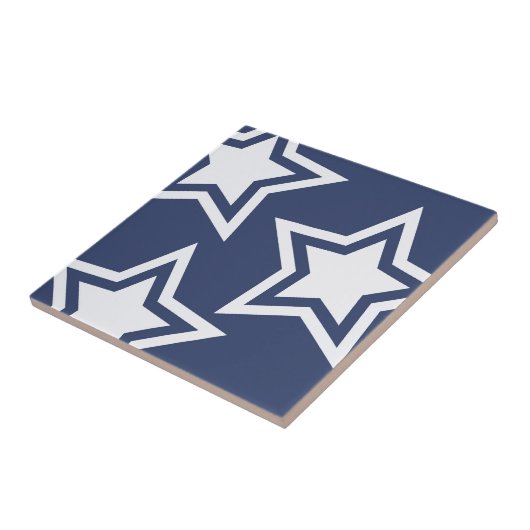 Blauweiße Stars Fliese (Seite)