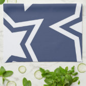 Blauweiße Stars Handtuch (Gefaltet)