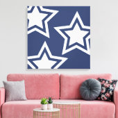 Blauweiße Stars Leinwanddruck (Insitu (Wohnzimmer))