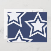 Blauweiße Stars Postkarte (Vorne/Hinten)
