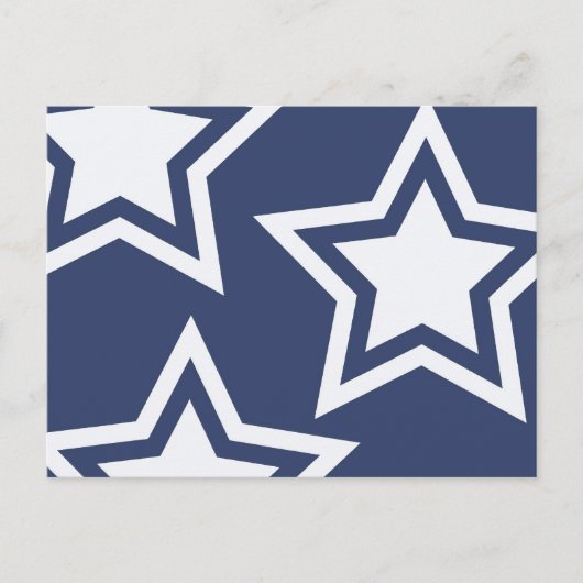 Blauweiße Stars Postkarte (Vorderseite)