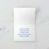 Blauweiße Sterne Save the Date Mitteilungskarten (Innenseite)