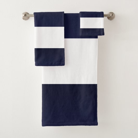Blauweiße Streifen Badhandtuch Set (Insitu)