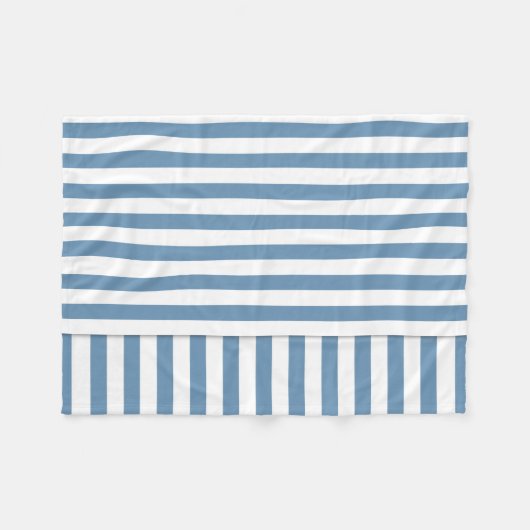 Blauweiße Streifen Fleecedecke (Vorderseite (Horizontal))