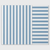 Blauweiße Streifen Geschenkpapier (Flach)