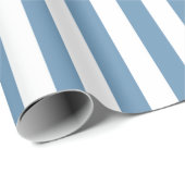 Blauweiße Streifen Geschenkpapier (Rolleneckpunkt)