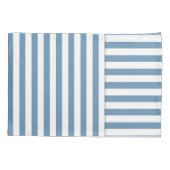 Blauweiße Streifen Kissenbezug (Rückseite)