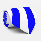 Blauweiße Streifen Krawatte (Gerollt)
