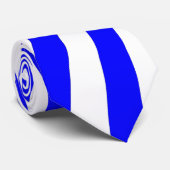 Blauweiße Streifen Krawatte (Gerollt)
