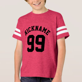 Blauweiße und schwarze Kinder | Sports Jersey Desi T-Shirt