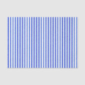 Blauweiße vertikale Streifen Cool modernes Muster Seidenpapier (Vorderseite)