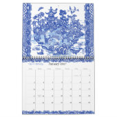 Blauweiße Wildtierart Whimsical Design Kalender (Jan 2027)