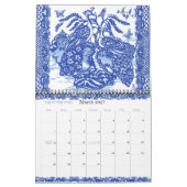 Blauweiße Wildtierart Whimsical Design Kalender (Mär 2027)