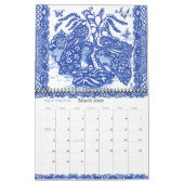 Blauweiße Wildtierart Whimsical Design Kalender (Mär 2026)
