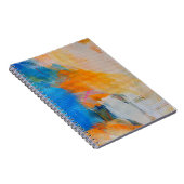 Blauweißer abstrakter Link-Baum Hintergrund Spiral Notizblock (Rechte Seite)