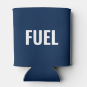 Blauweißer Minimalist cool Dosenkühler (Rückseite)