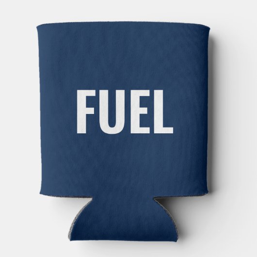 Blauweißer Minimalist cool Dosenkühler (Rückseite)